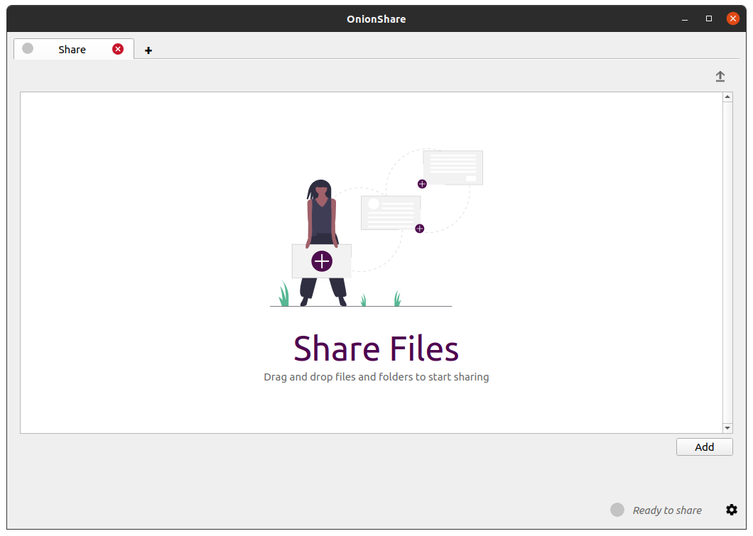 using onionshare to copy to desktop